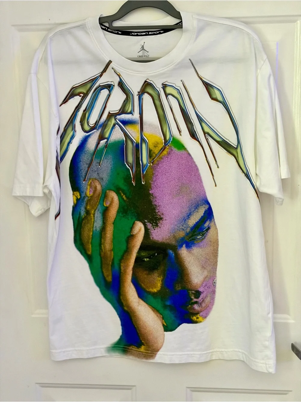Jordan Men’s Graphic Tee in White with Multicolor Face Print